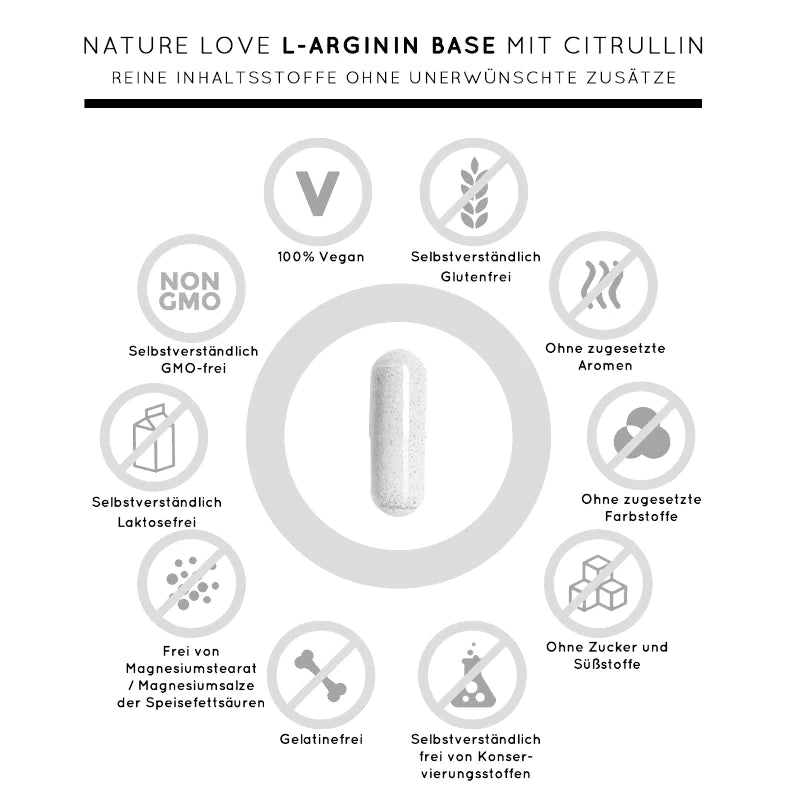 Nature Love - L-Arginin HCL 365 Kapseln