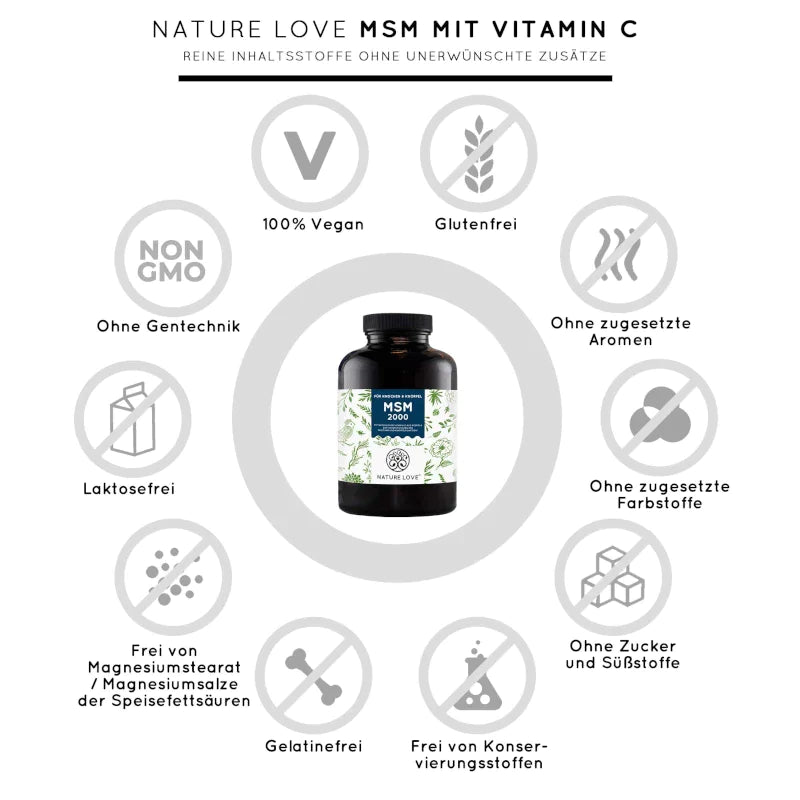 Nature Love - MSM mit Vitamin C 365 Tabletten