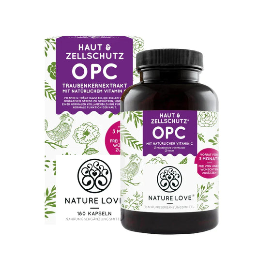 Nature Love - OPC Traubenextrakt + Vitamin C 180 Kapseln