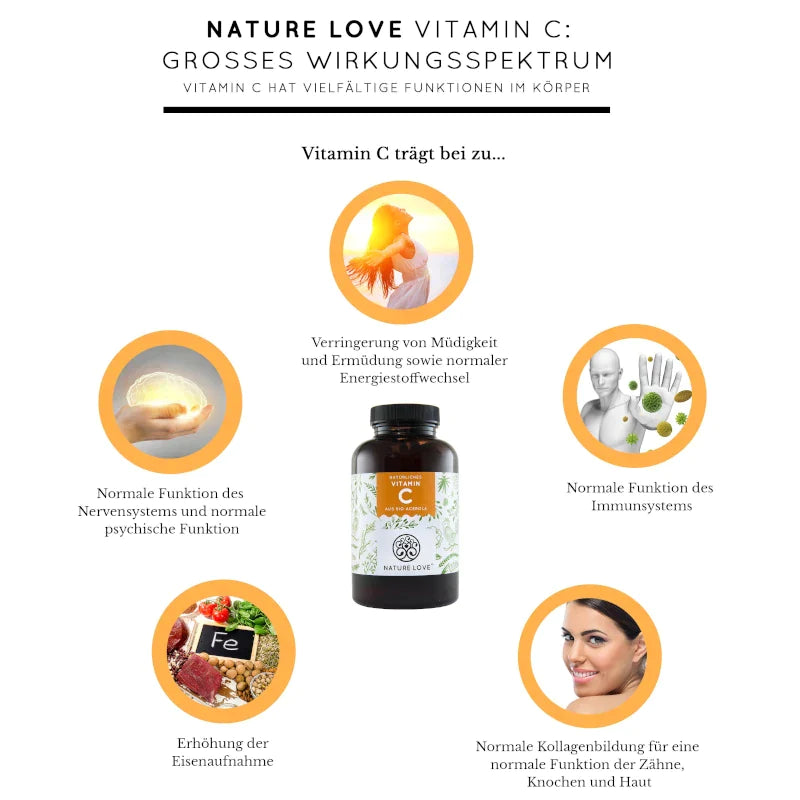Nature Love - Vitamin C aus Bio-Acerola 180 Kapseln