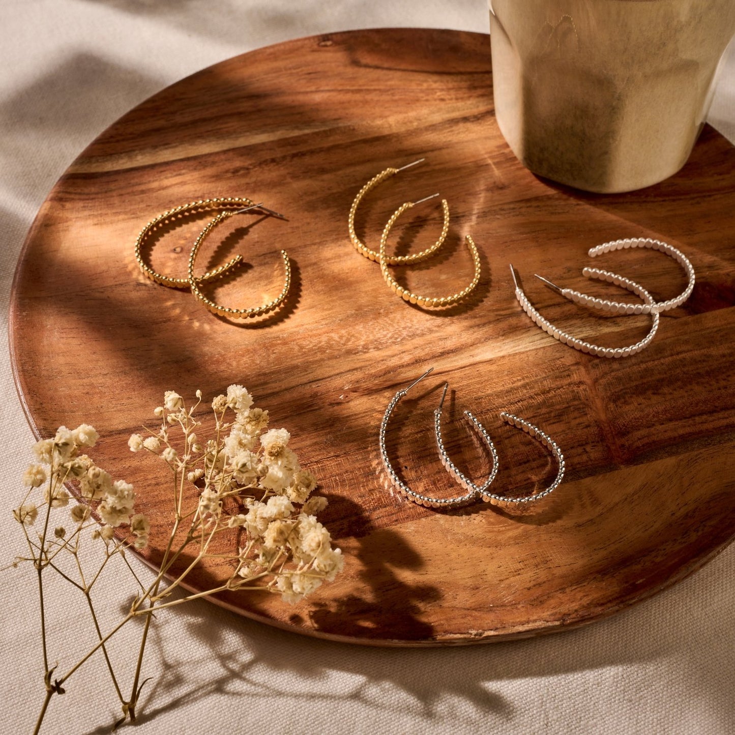 Ohrringe - Goldfarbene ovale Creole