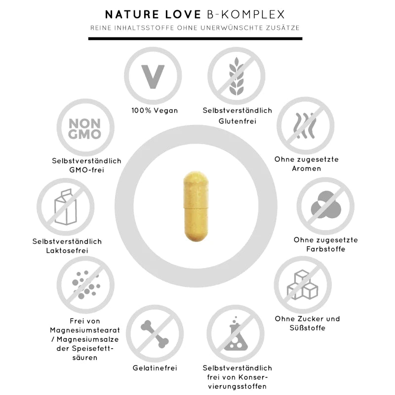 Nature Love - Vitamin B Komplex 180 Kapseln